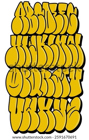 Graffiti Throw Up Letter A-Z