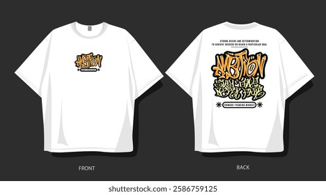 Graffiti t-shirt design. Graffiti typography, Urban vector . Streetstyle graphic for print