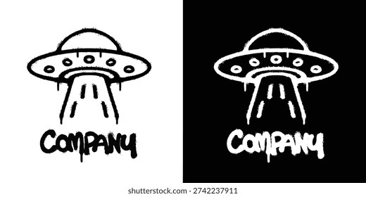 Graffiti Ufo logo vector design
