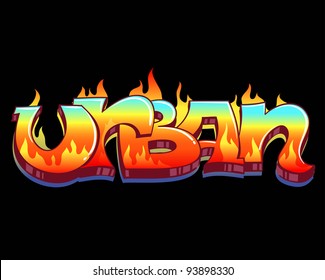 Graffiti Urban Art Vector Illustration