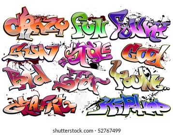 Graffiti, urban hip hop vector