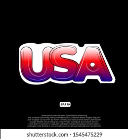 Graffiti usa word vector illustration can be used for stickers, Printing on T Shirt or Clothes