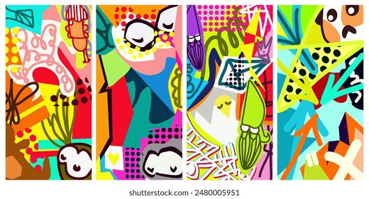 Fondo abstracto del Vector del graffiti con un cierto estilo del arte pop