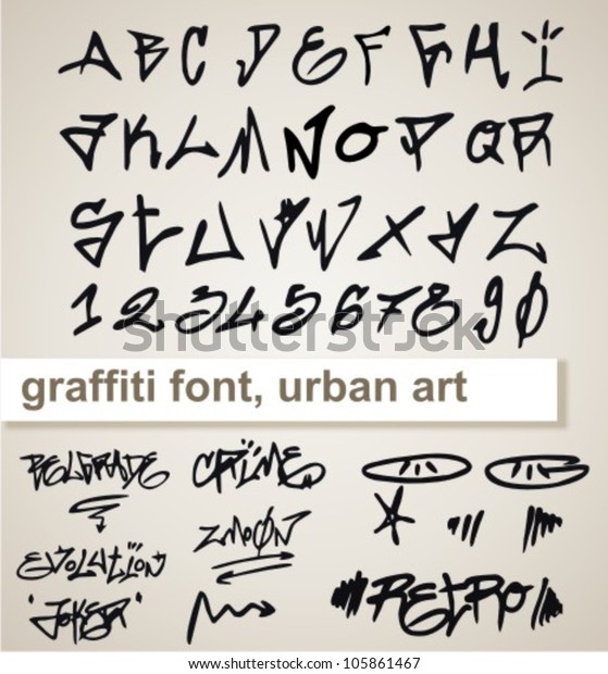 Graffiti Vector Alphabet Hiphop Urban Slyle Stock Vector Royalty