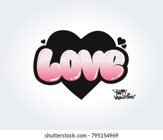 Graffiti Vector Art LOVE Word