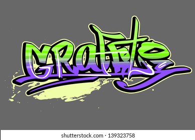 Graffiti vector art urban design element