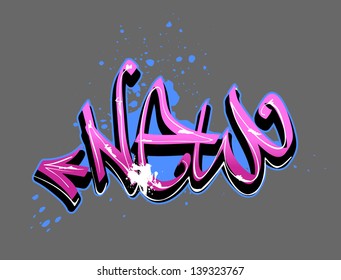 Graffiti vector art urban design element