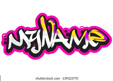 Graffiti vector art urban design element