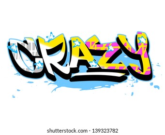 Graffiti vector art urban design element