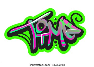 Graffiti vector art urban design element