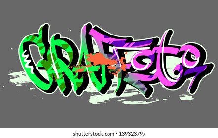 Graffiti vector art urban design element