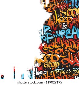 graffiti vector background for design or for simple text