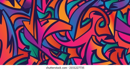 Graffiti Vector Colorful Design Background