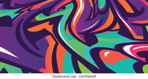 Graffiti vector colorful patten wallpaper texture art