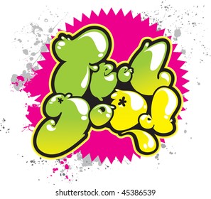 Graffiti vector design. "Feel Good"