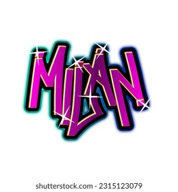 Graffiti Vector Design Milan City