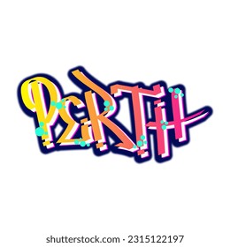 Graffiti Vector Design Perth City