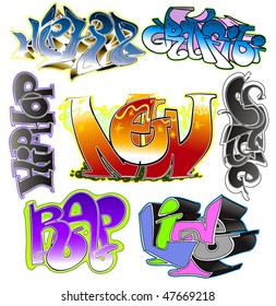 Graffiti vector design. Urban art