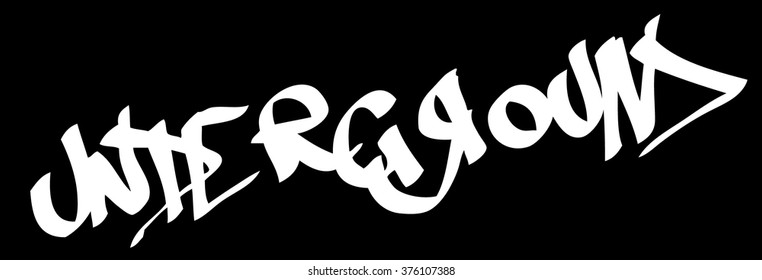 Graffiti Vector Tag Underground On Black Stock Vector (Royalty Free ...