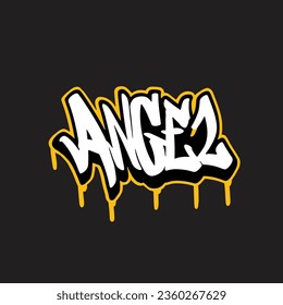 Graffiti, Vektormarkierungsbuchstabe Wort Straße Kunstmalerei handzeichnen