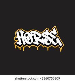 Graffiti, Vektormarkierungsbuchstabe Wort Straße Kunstmalerei handzeichnen