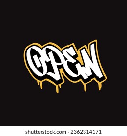 graffiti vectorial etiquetando letra palabra texto arte callejero dibujar mano mural