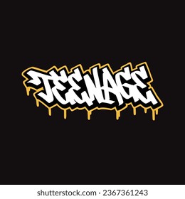graffiti vectorial etiquetando letra palabra texto arte callejero dibujar mano mural