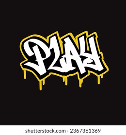 graffiti vectorial etiquetando letra palabra texto arte callejero dibujar mano mural