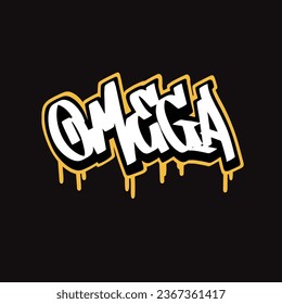 Graffiti, Vektormarkierungsbuchstabe Wort Straße Kunstmalerei handzeichnen