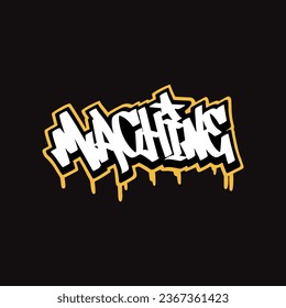 graffiti vectorial etiquetando letra palabra texto arte callejero dibujar mano mural