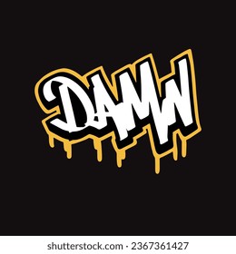 graffiti vector tagging letter word text street art mural hand draw