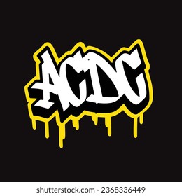 Graffiti, Vektormarkierungsbuchstabe Wort Straße Kunstmalerei handzeichnen