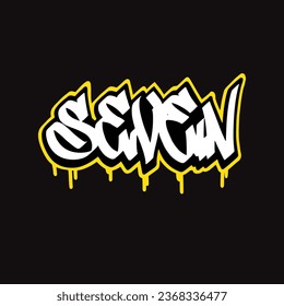 graffiti vectorial etiquetando letra palabra texto arte callejero dibujar mano mural