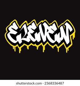 graffiti vectorial etiquetando letra palabra texto arte callejero dibujar mano mural