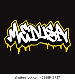 graffiti vectorial etiquetando letra palabra texto arte callejero dibujar mano mural