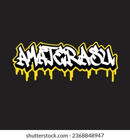 Graffiti, Vektormarkierungsbuchstabe Wort Straße Kunstmalerei handzeichnen