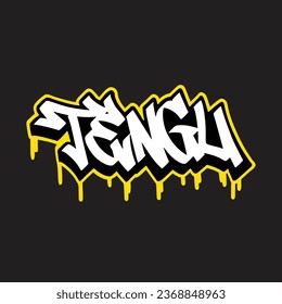 graffiti vector tagging letter word text street art mural hand draw