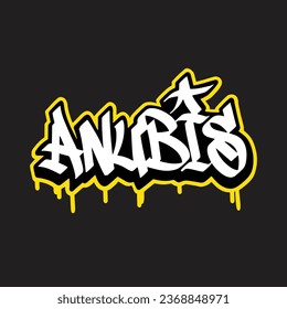 graffiti vectorial etiquetando letra palabra texto arte callejero dibujar mano mural