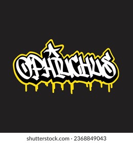 graffiti vectorial etiquetando letra palabra texto arte callejero dibujar mano mural