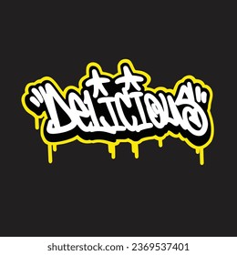 graffiti vector tagging letter word text street art mural hand draw	