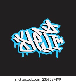graffiti vectorial etiquetando letra palabra texto arte callejero dibujar mano mural	