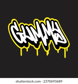 graffiti vector tagging letter word text street art mural hand draw