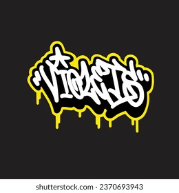 graffiti vectorial etiquetando letra palabra texto arte callejero dibujar mano mural