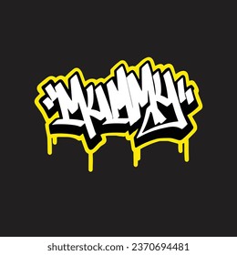 graffiti vector tagging letter word text street art mural hand draw