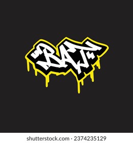 graffiti vectorial etiquetando letra palabra texto arte callejero dibujar mano mural