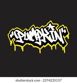 Graffiti, Vektormarkierungsbuchstabe Wort Straße Kunstmalerei handzeichnen