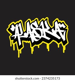 graffiti vector tagging letter word text street art mural hand draw