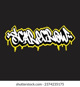 graffiti vectorial etiquetando letra palabra texto arte callejero dibujar mano mural