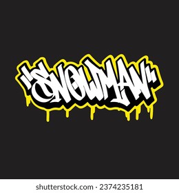 Graffiti, Vektormarkierungsbuchstabe Wort Straße Kunstmalerei handzeichnen