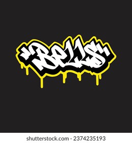 graffiti vector tagging letter word text street art mural hand draw